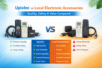 UpixInc vs local electronic accessories : Quality, Safety & Value Compared