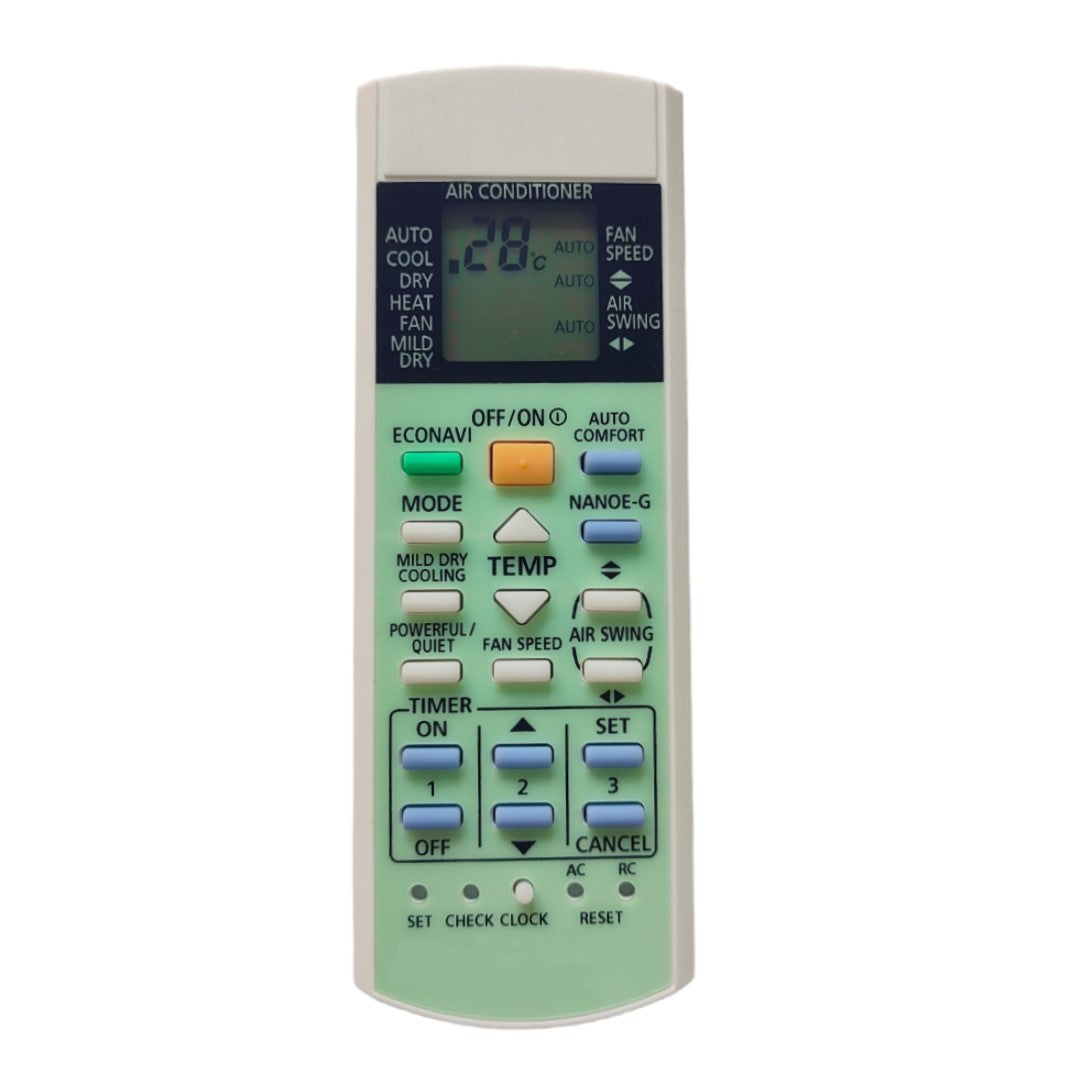 Upix Compatible Panasonic and Inverter AC Remote No. 187 (No Backlight)