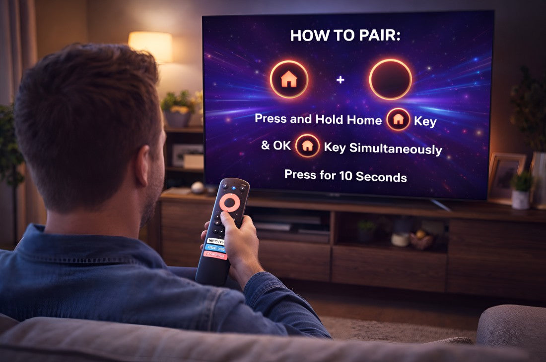 Upix Compatible TCL Smart TV Remote No. 1094, with Voice, Pairing is Required