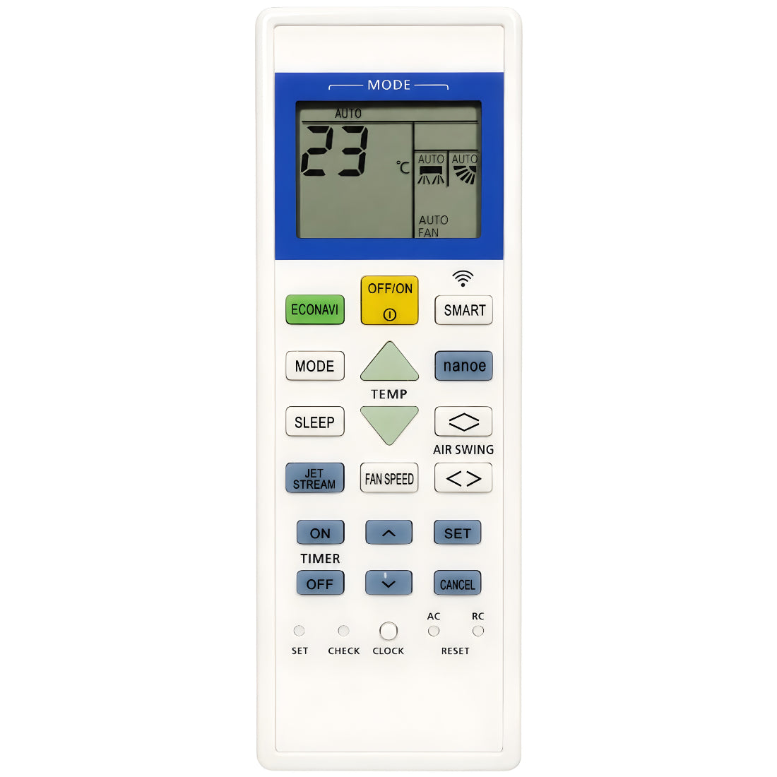 Upix Compatible Panasonic and Panasonic Inverter AC Remote No. 157F (No Backlight)