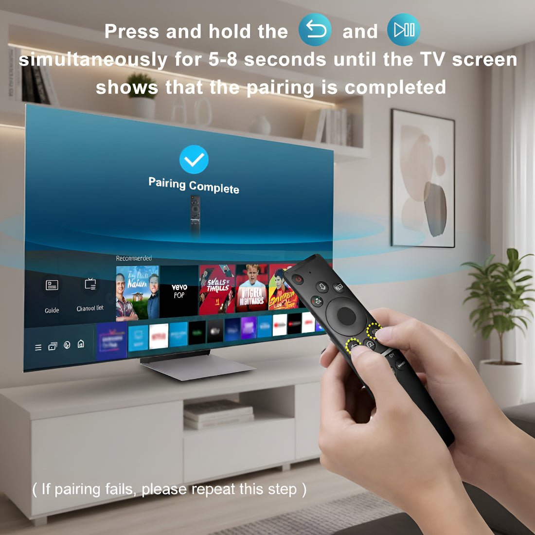 Upix Compatible Samsung Smart TV Remote No. 1114, with Voice, Pairing is Required