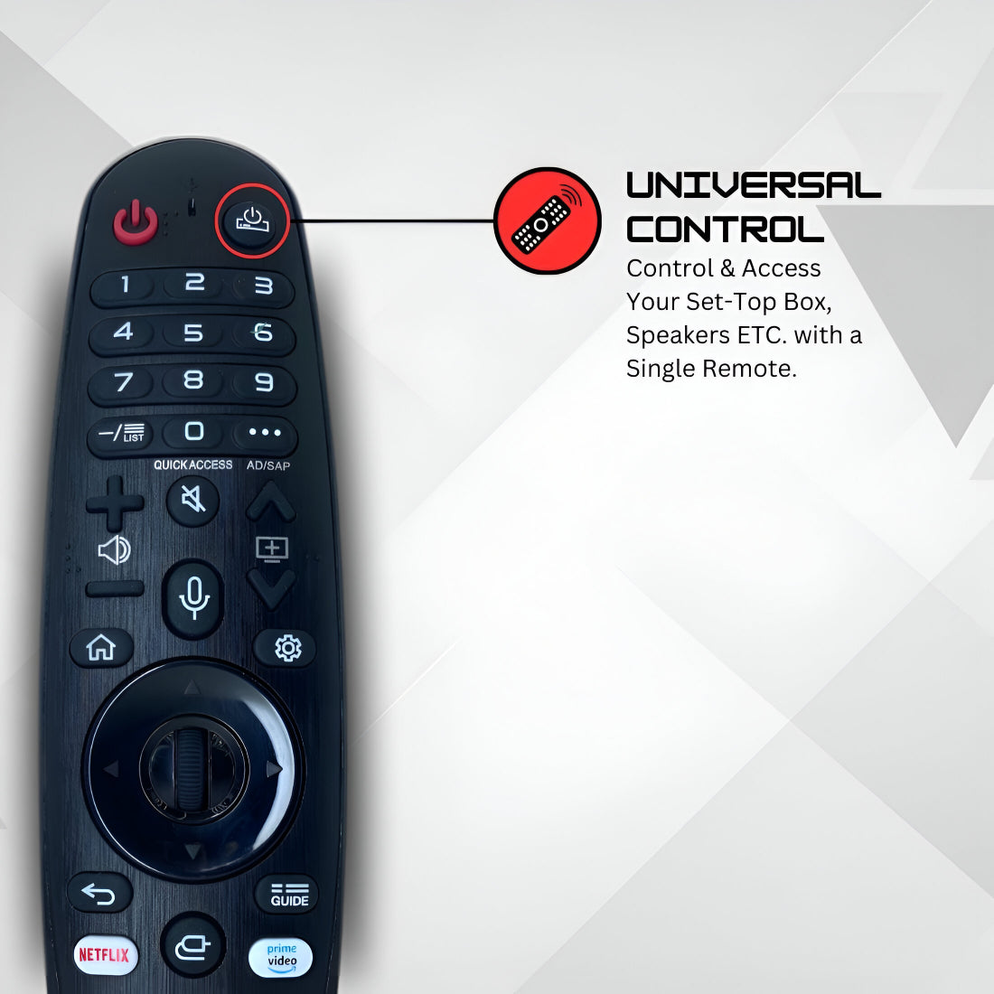 Upix Compatible LG Smart TV Remote No. AKB75855501, with Voice, Pairing is Required