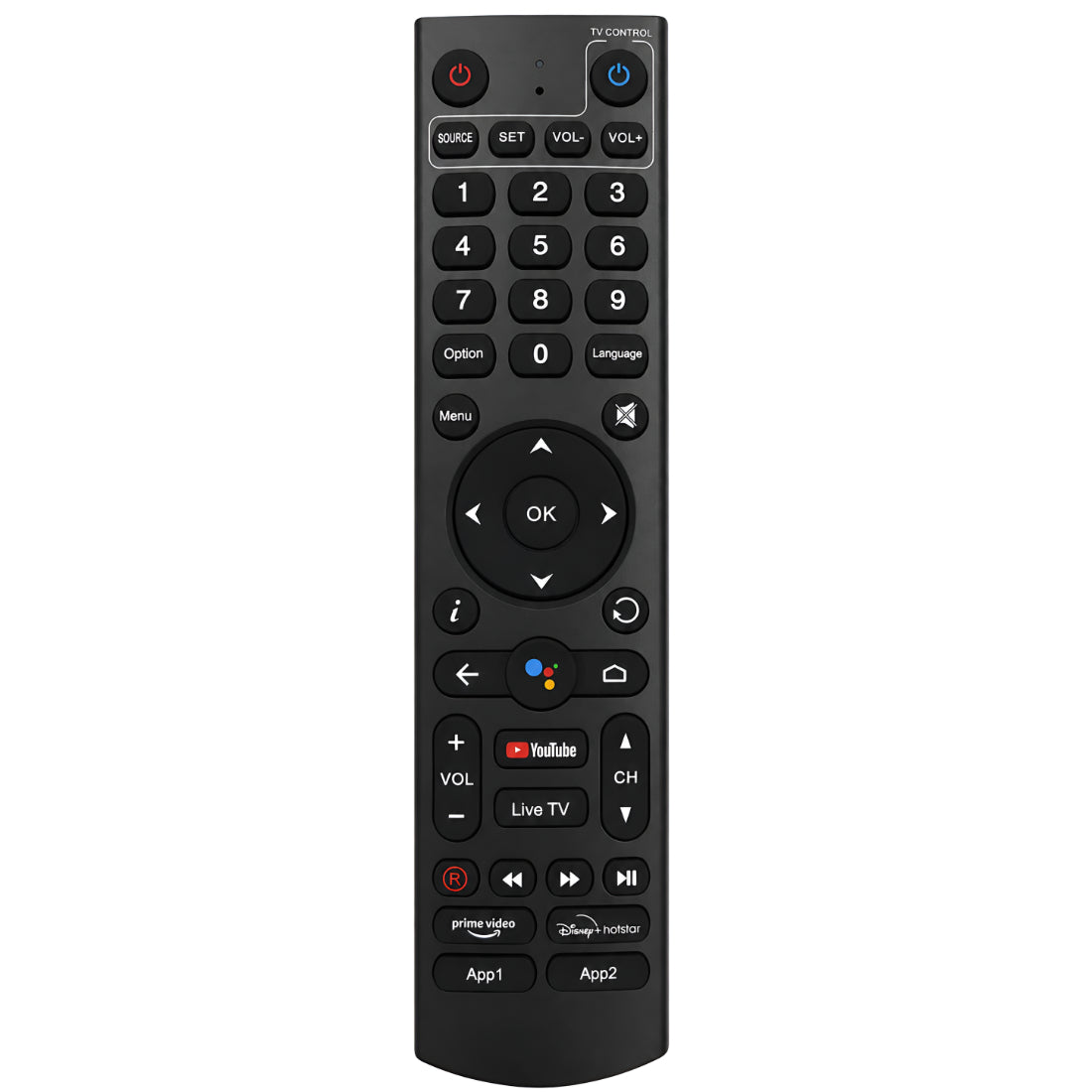 Upix Compatible Hathway Smart TV Remote No. 1194, with Voice, Pairing is Required