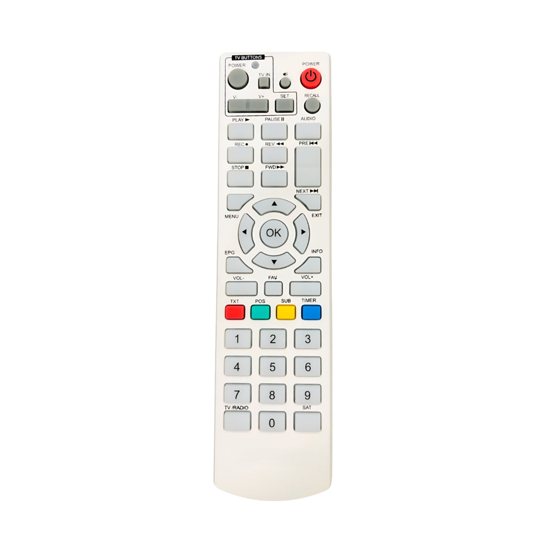 Upix Compatible Solid Free Dish DTH Remote No. 1202