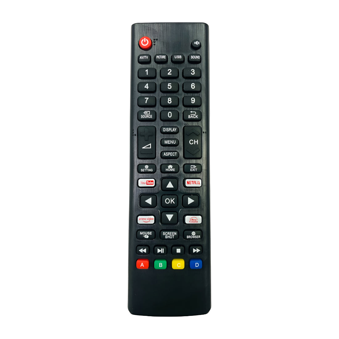 Upix Compatible Crown Smart TV Remote No. 1209 (No Voice)