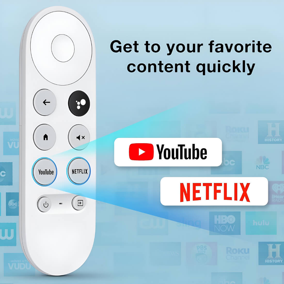 Upix Compatible for Google Chromecast Smart TV Remote No. 1273 | with Voice | Pairing is Required