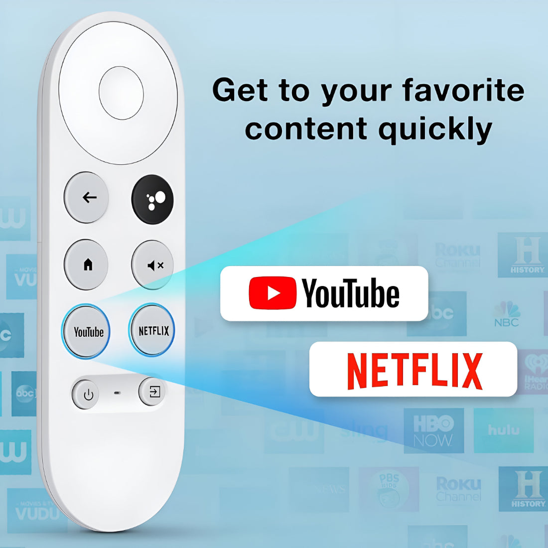 Upix Compatible Google Chromecast Smart TV Remote No. 1273, with Voice, Pairing is Required