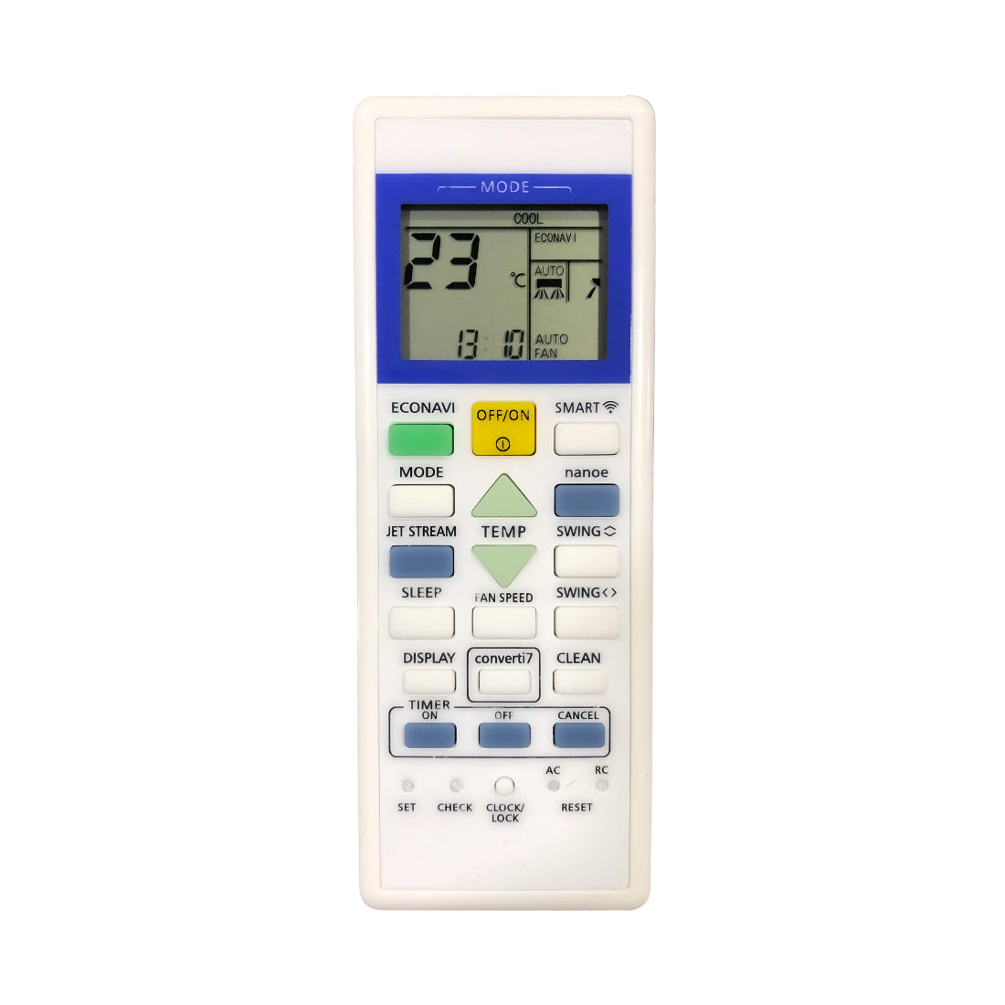 Upix Compatible Panasonic 7 in 1 AC Remote No. 314 (No Backlight)