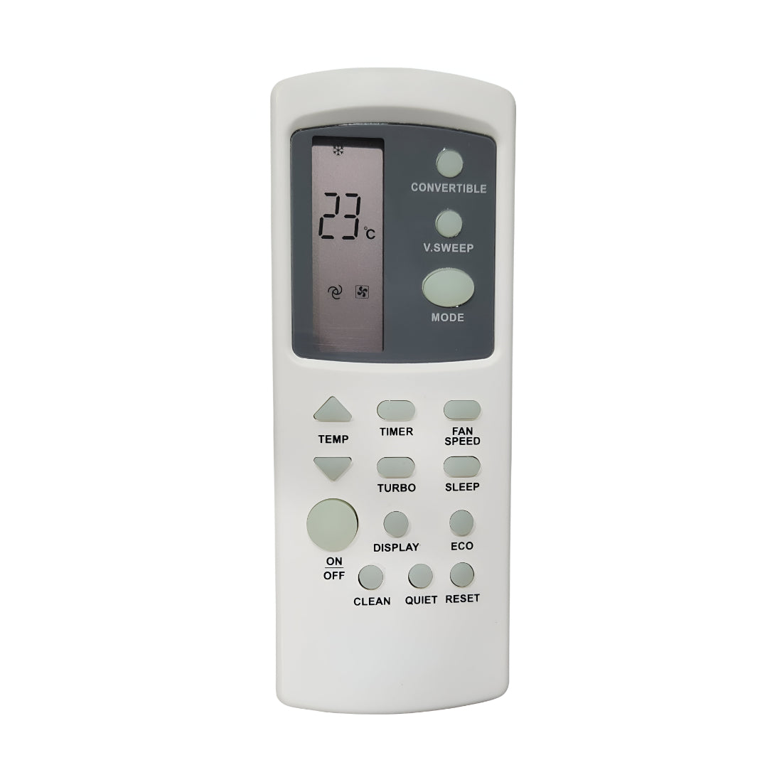 Upix Compatible Elista AC Remote No. 210E (No Backlight)