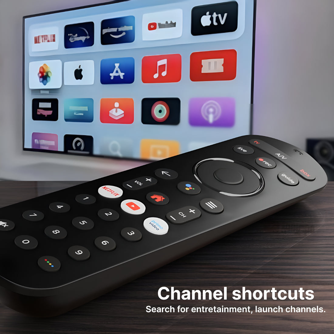 Upix Compatible Airtel Xstream DTH Set Top Box Remote No. 1306, with Voice, Pairing is Required