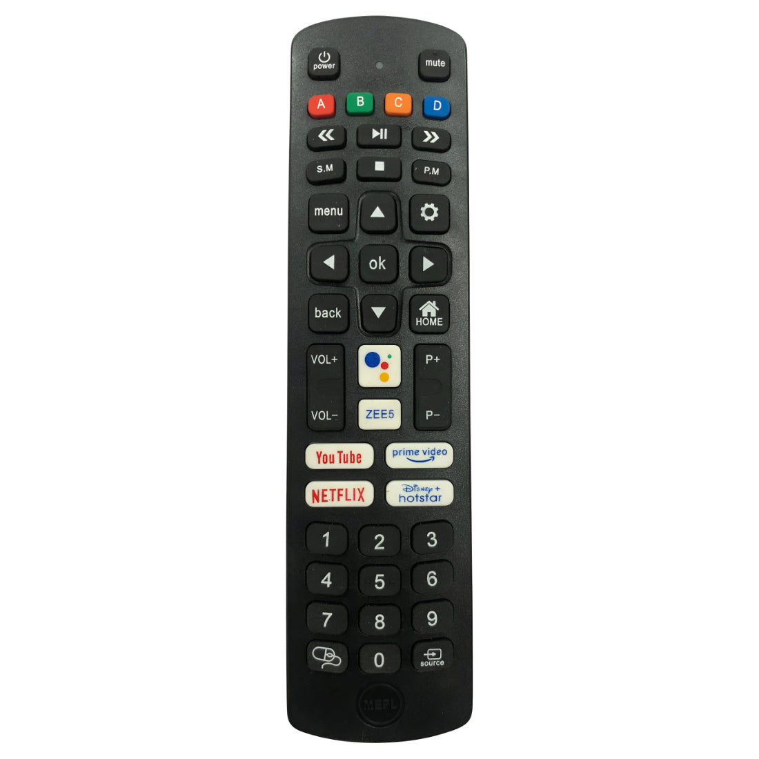 Upix Compatible MEPL Smart TV Remote No. 1376 (No Voice)