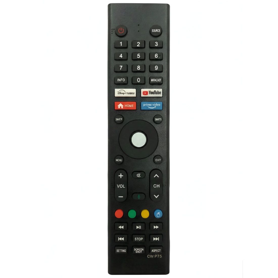 Upix Compatible Elista Smart TV Remote No. 1377 (No Voice)