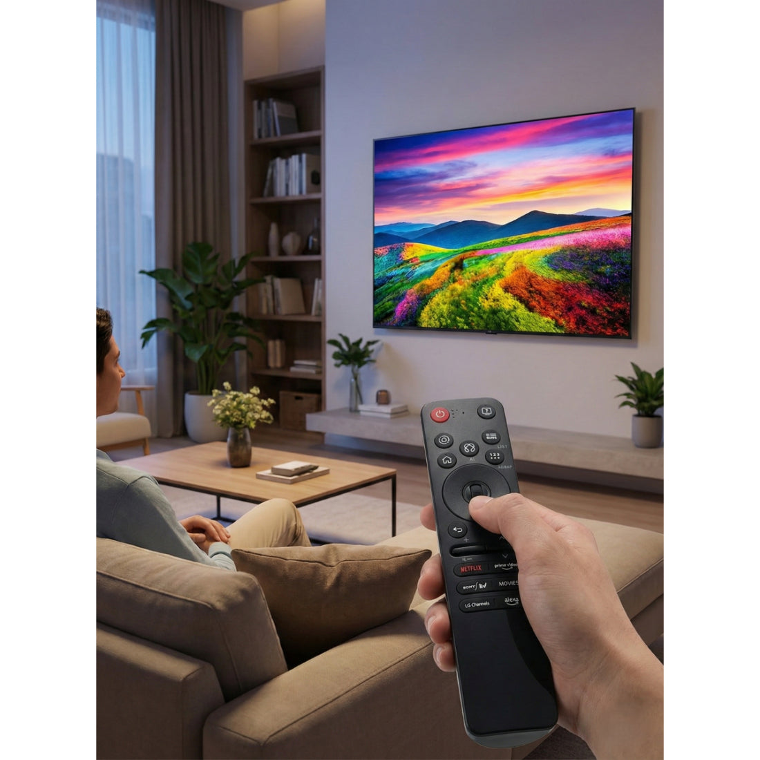 Upix Compatible LG Smart TV Remote No. AKB76046609, with Voice, with AI & Pointer Function, Pairing is Required