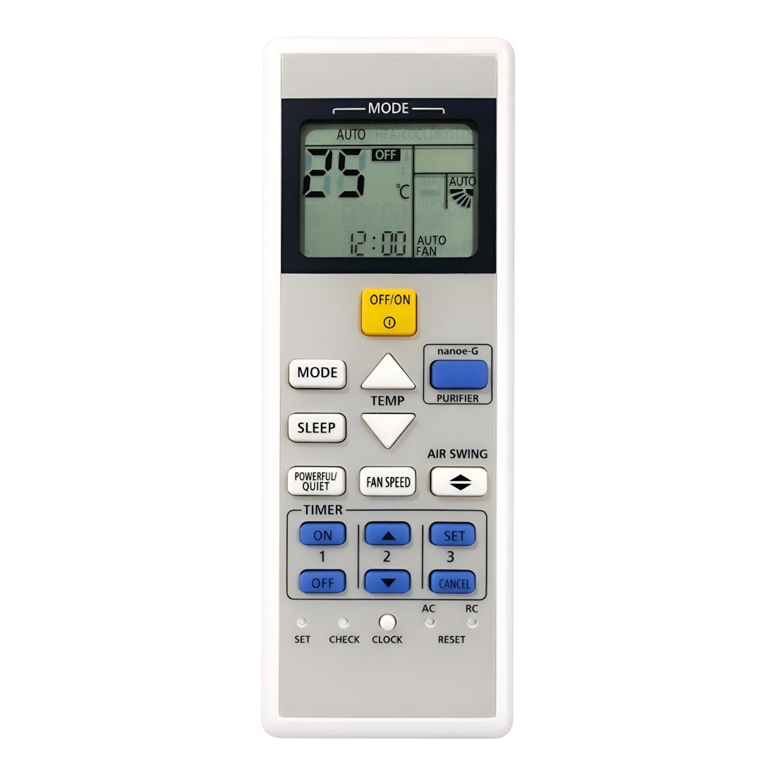 Upix Compatible Panasonic AC Remote No. 157E (No Backlight)