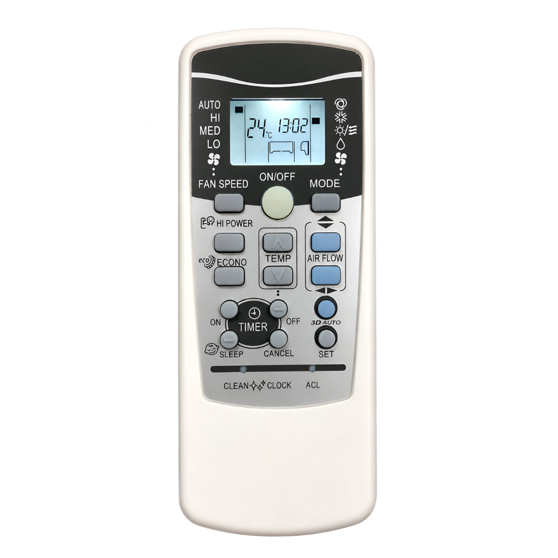 Upix Compatible Mitsubishi AC Remote No. 25B (with Backlight)
