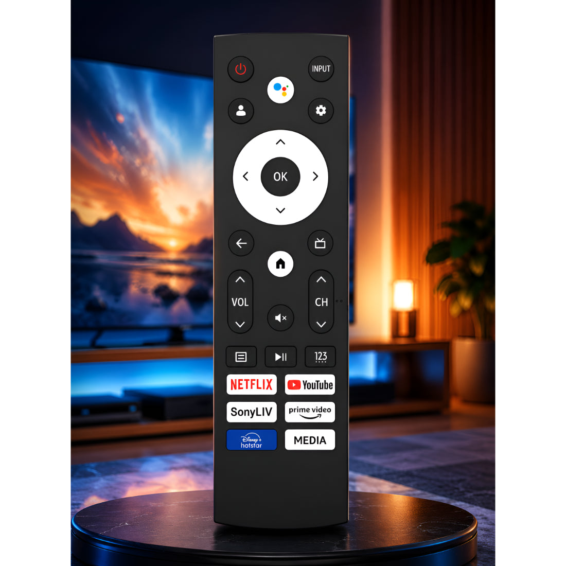 Upix Compatible Hisense Smart TV Remote No. 1436 | with Voice |