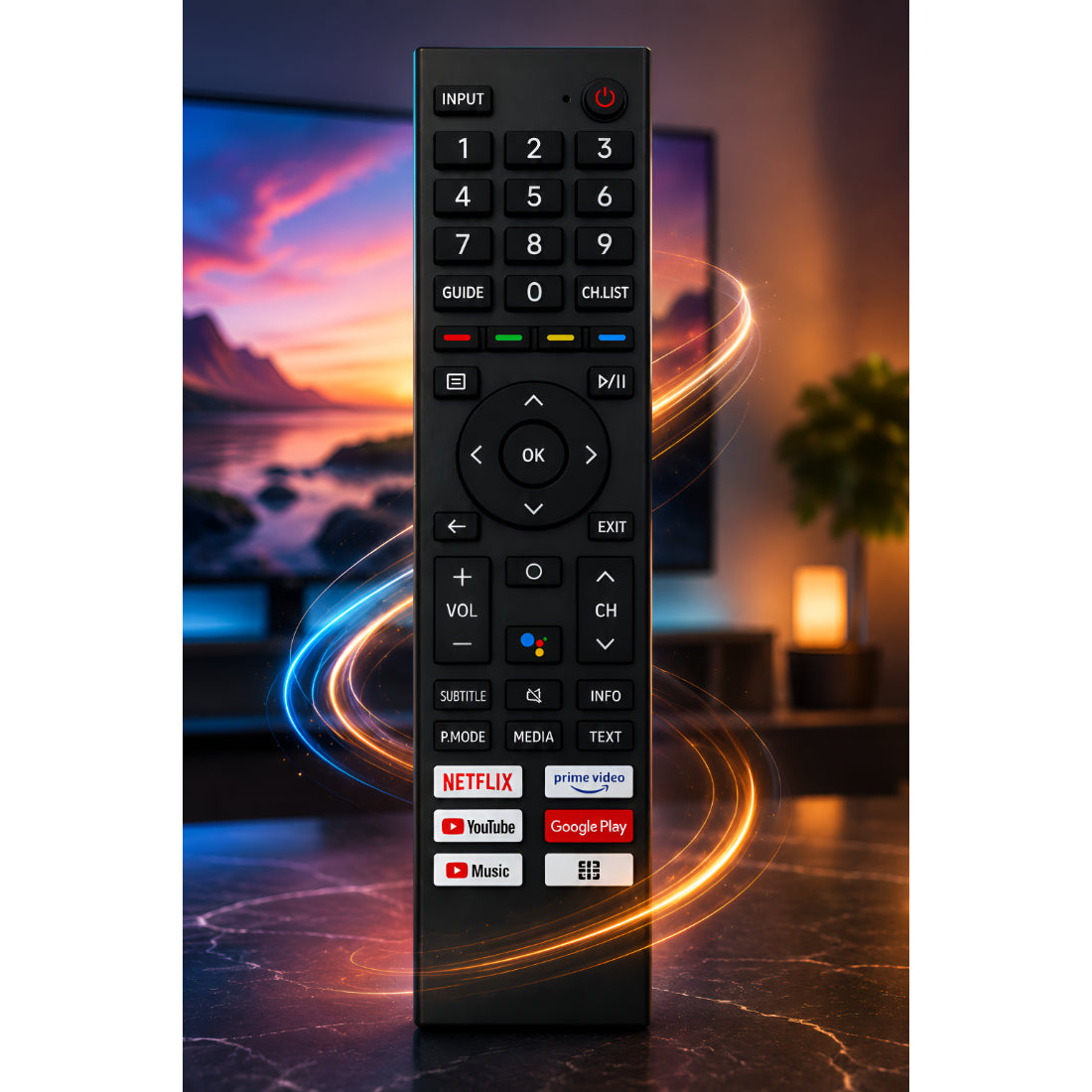 Upix Compatible Hisense Smart TV Remote No. 1437 | with Voice |