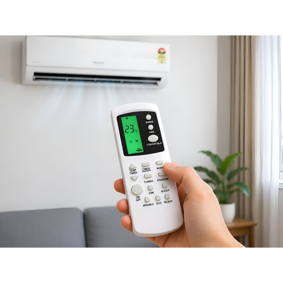 Upix Compatible Whirlpool AC Remote No. 210B | with Backlight