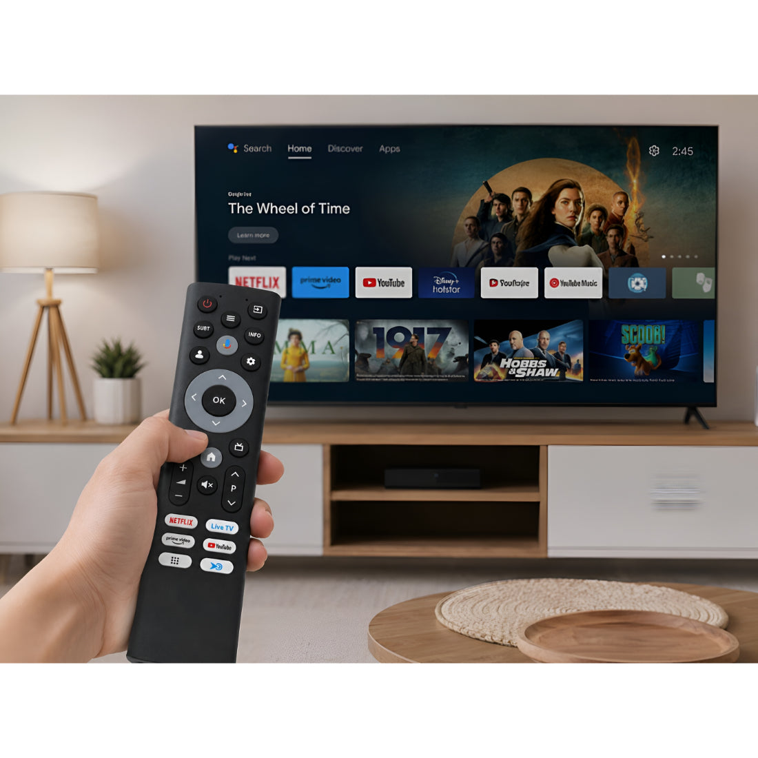 Upix Compatible Croma Smart TV Remote No. 1452 | No Voice