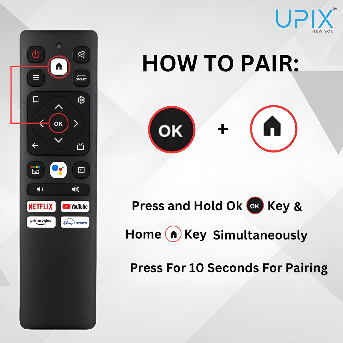 Upix Compatible Mitsubishi AC Remote No. 235A | with Backlight