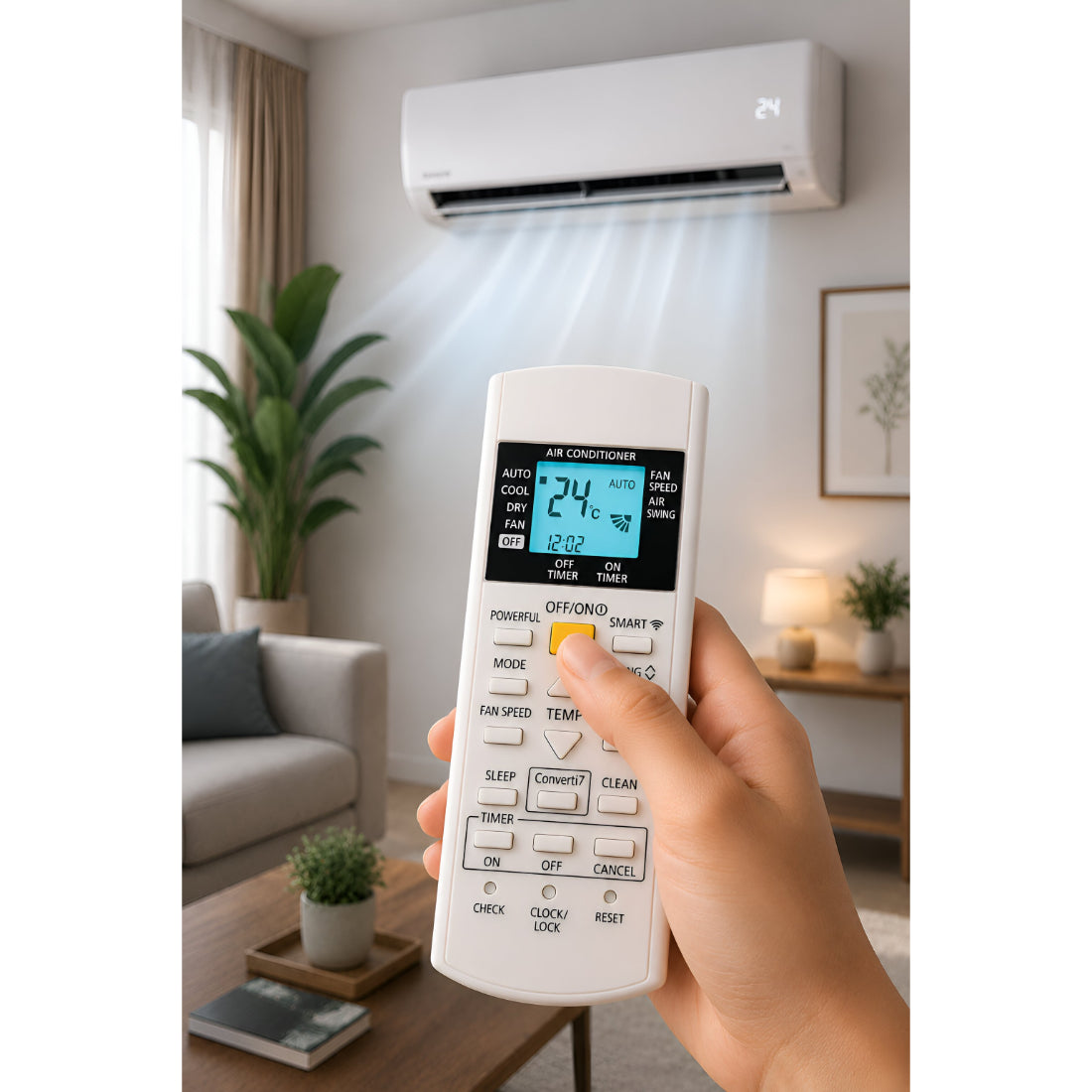 Upix Compatible Panasonic AC Remote No. 318 | with Backlight