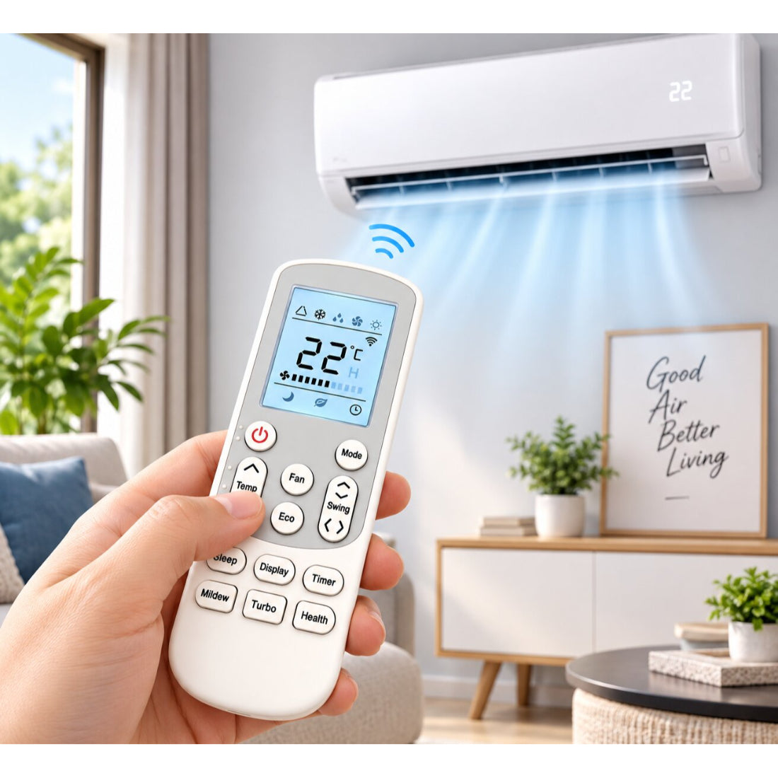 Upix Compatible for Godrej AC Remote No. 191A |with Backlight