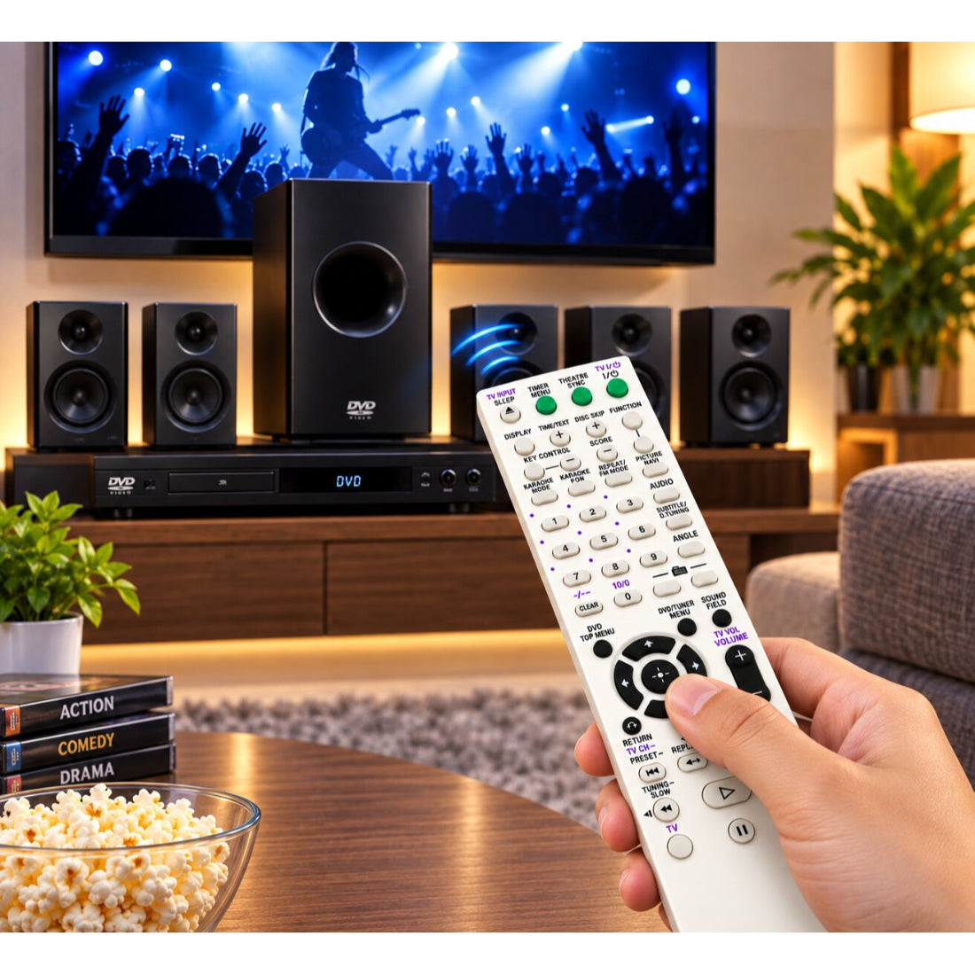 Upix Compatible for Home Theatre Remote No. 1462 | AMU005