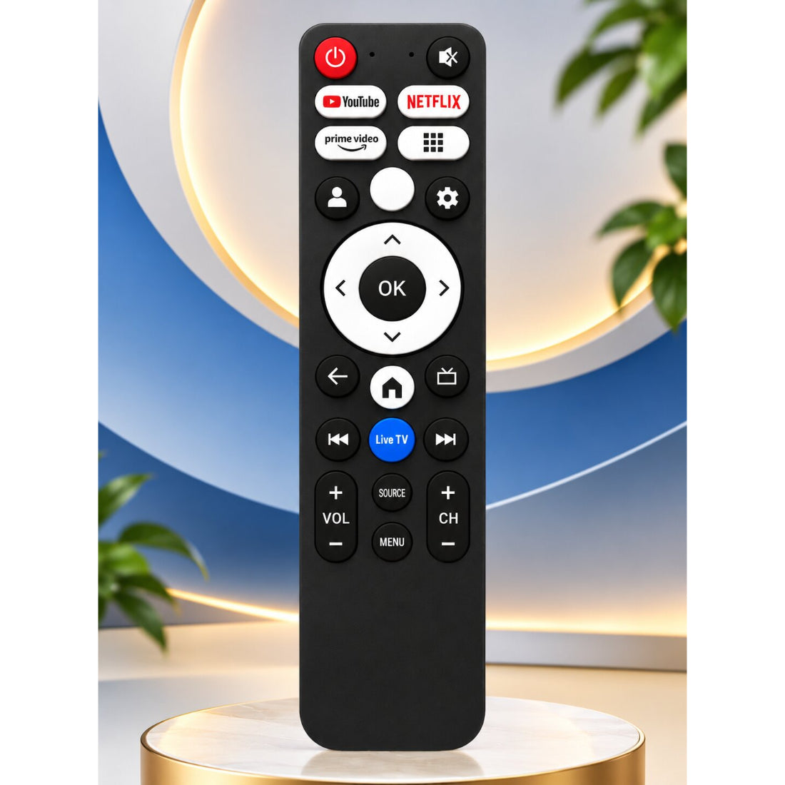 Upix Compatible for Thomson Smart TV Remote No. 1466 | with Voice