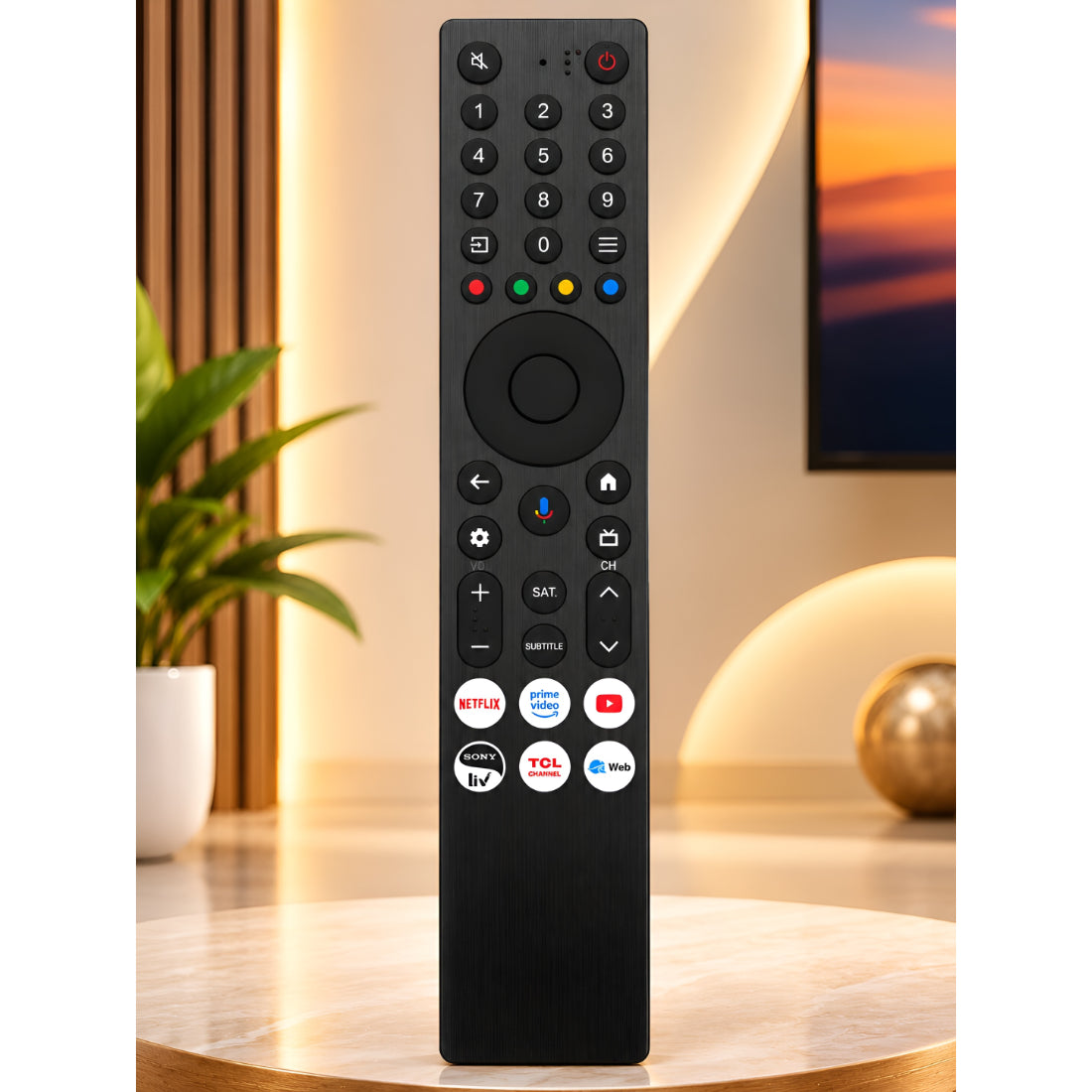 Upix Compatible for TCL Smart TV Remote No. 1467 | with Voice