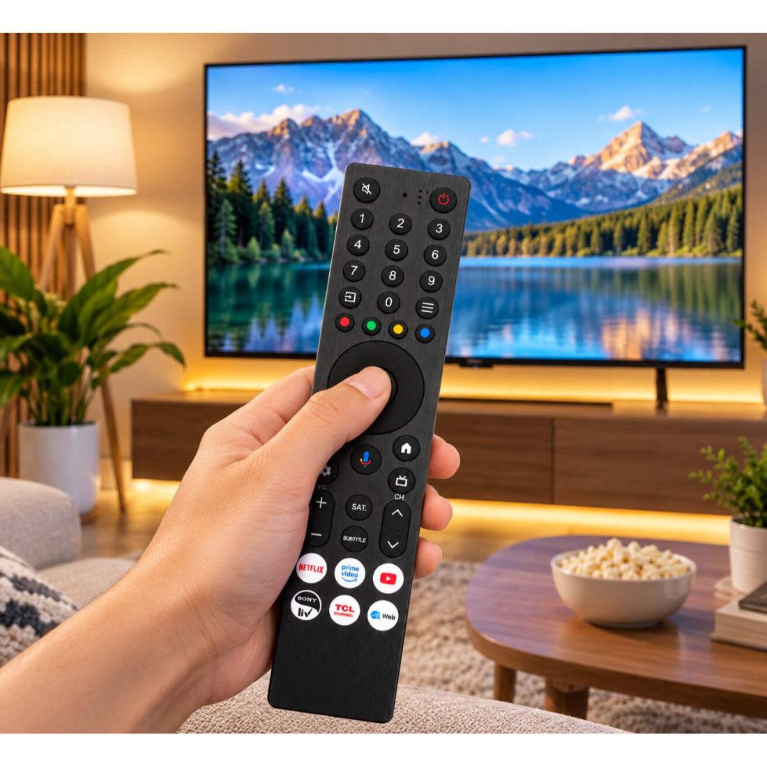 Upix Compatible for TCL Smart TV Remote No. 1467 | with Voice