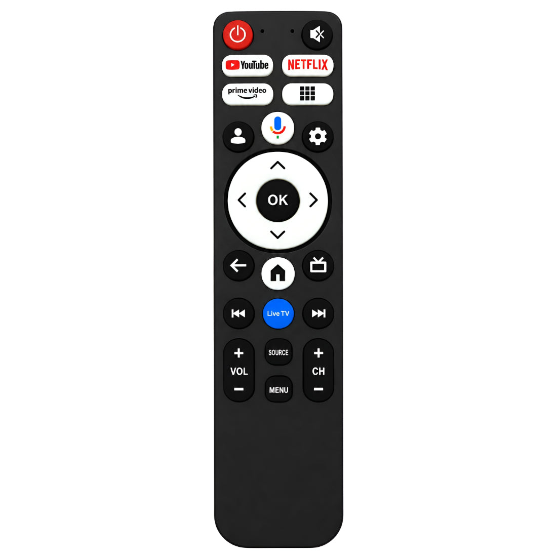 Upix Compatible for Kodak Smart TV Remote No. 1470 | No Voice