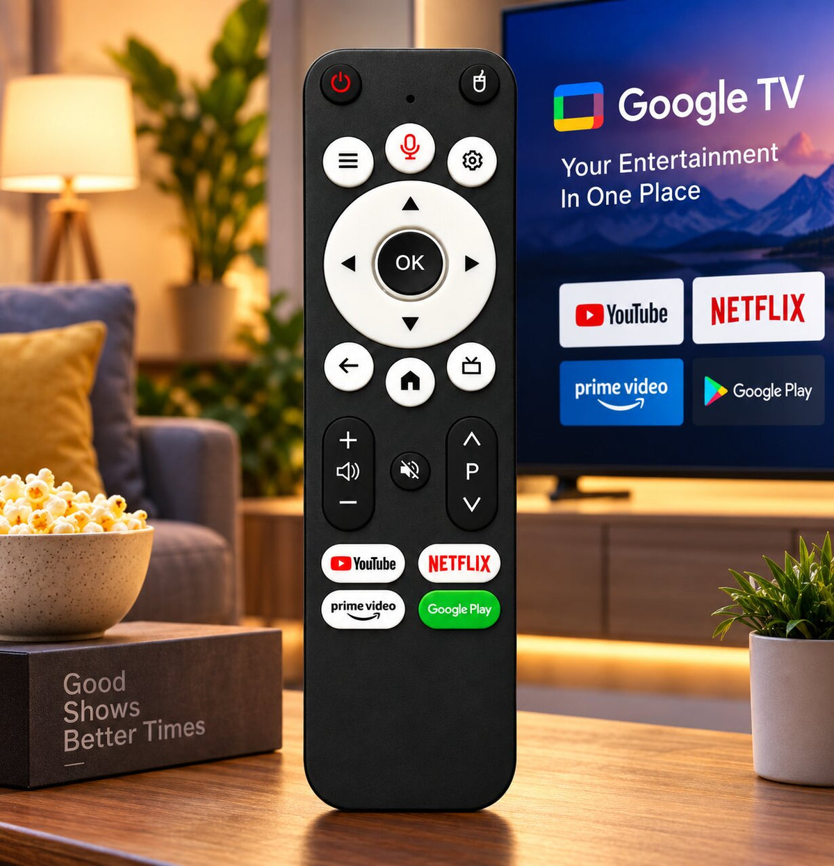 Upix Compatible for Sharp Smart TV Remote No. 1472 | No Voice