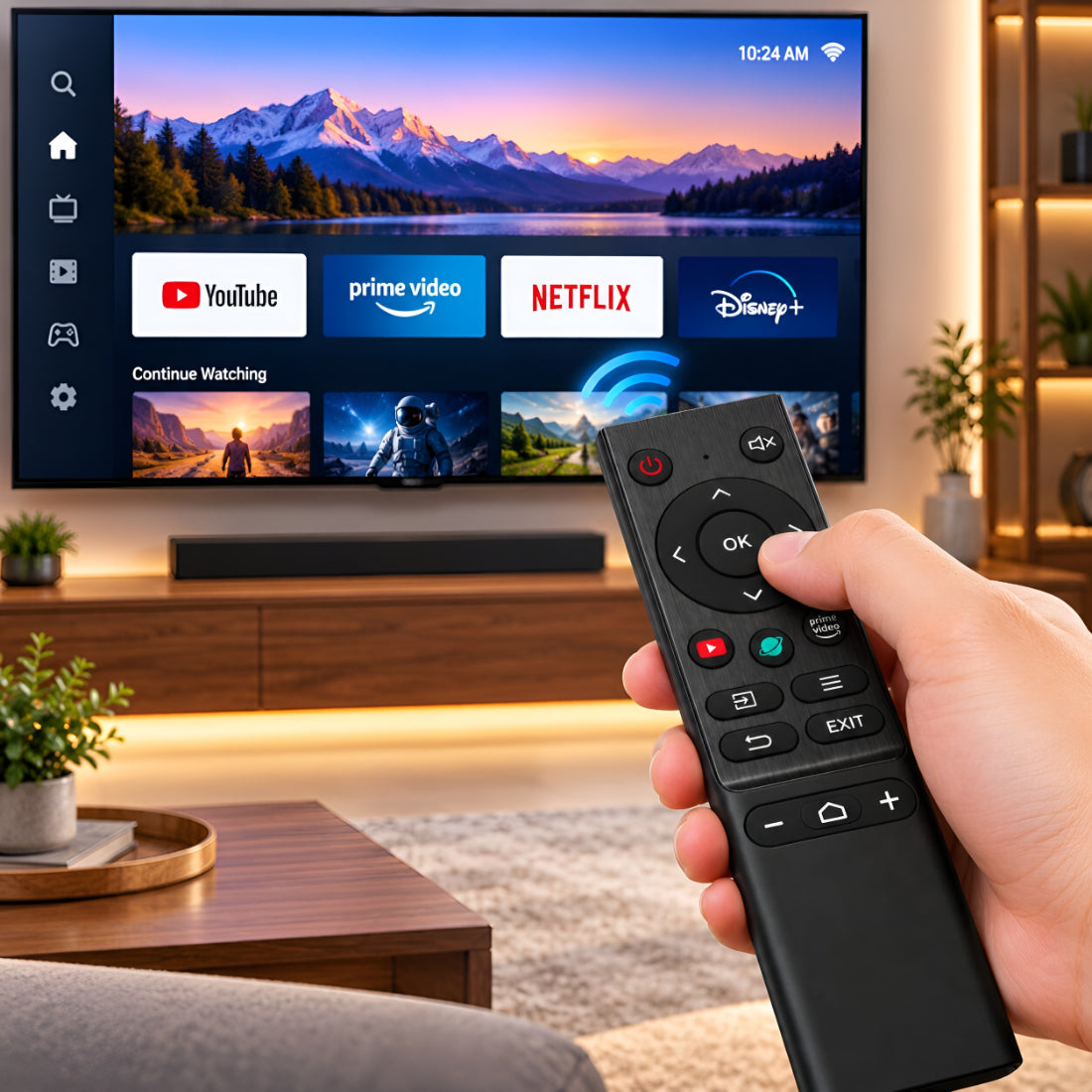 Upix Compatible Kodak Smart TV Remote No. 1482 | No Voice
