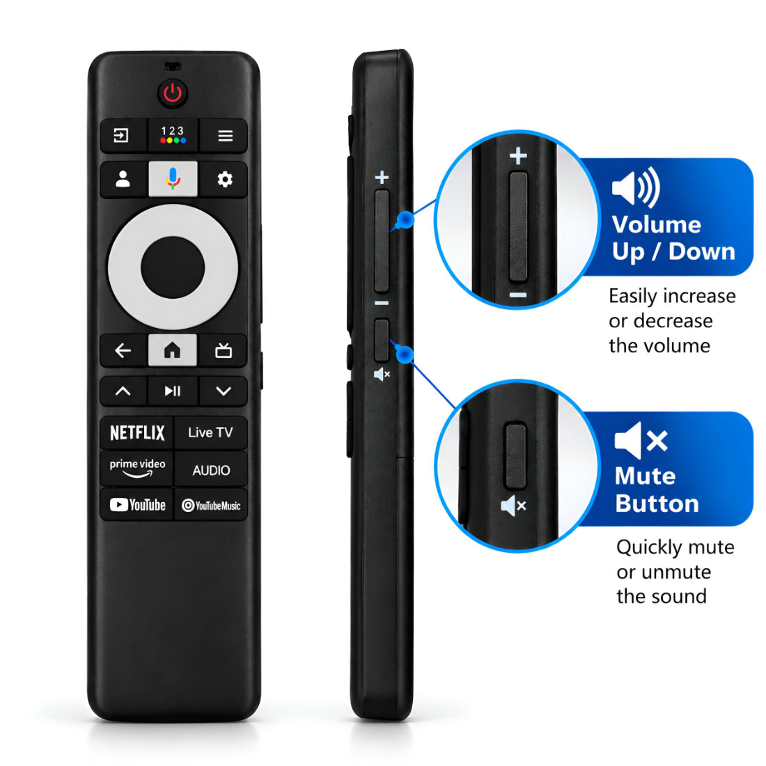 Upix Compatible Haier Smart TV Remote No. 1483 | with Voice