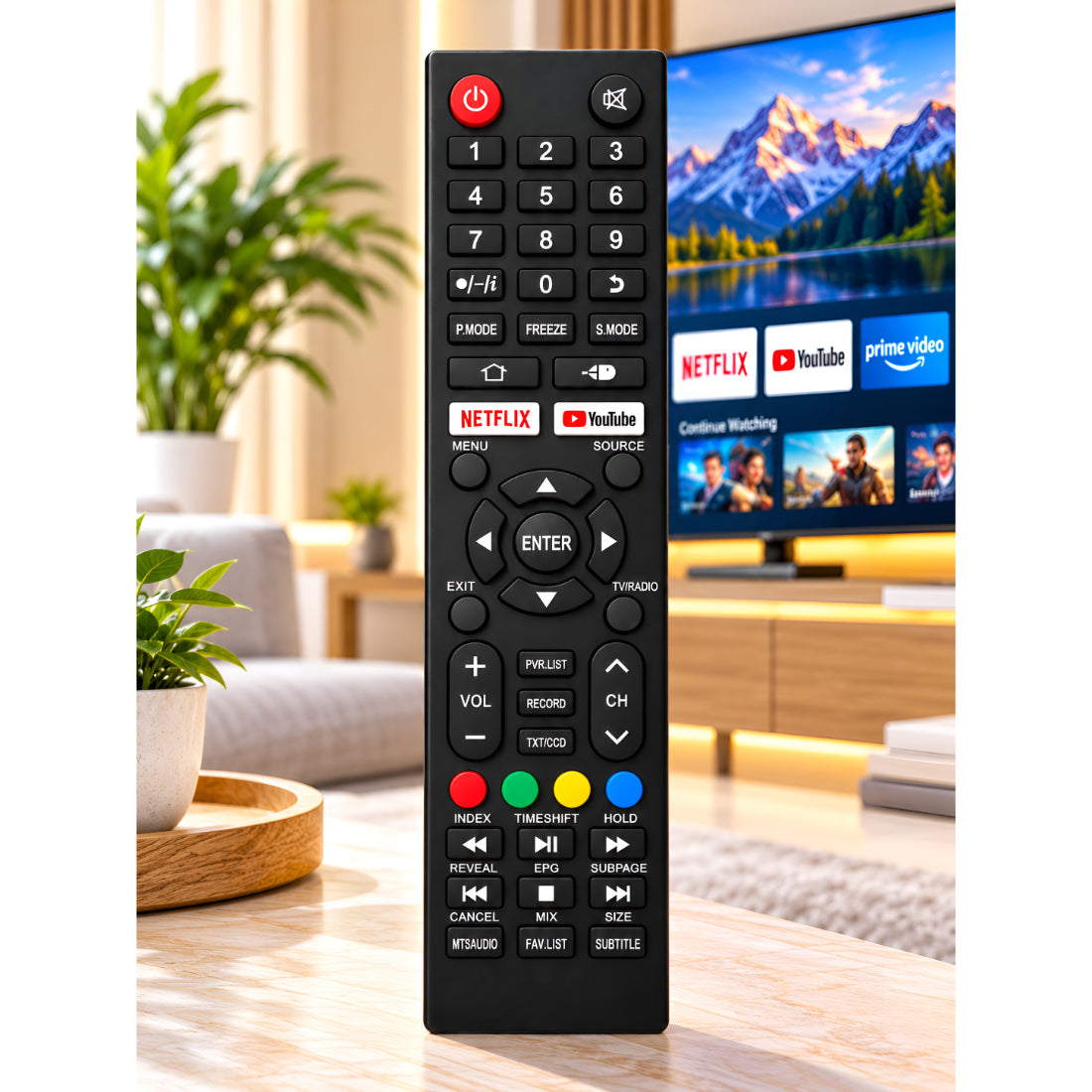Upix Compatible Geepas Smart TV Remote No. 1485 | No Voice