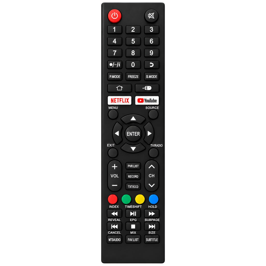 Upix Compatible Geepas Smart TV Remote No. 1485 | No Voice