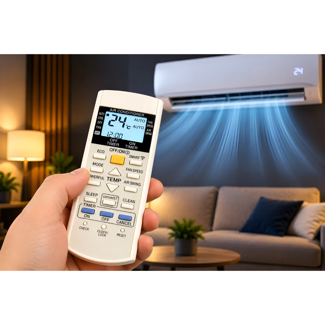 Upix Compatible for Panasonic AC Remote No. 29J | with Backlight