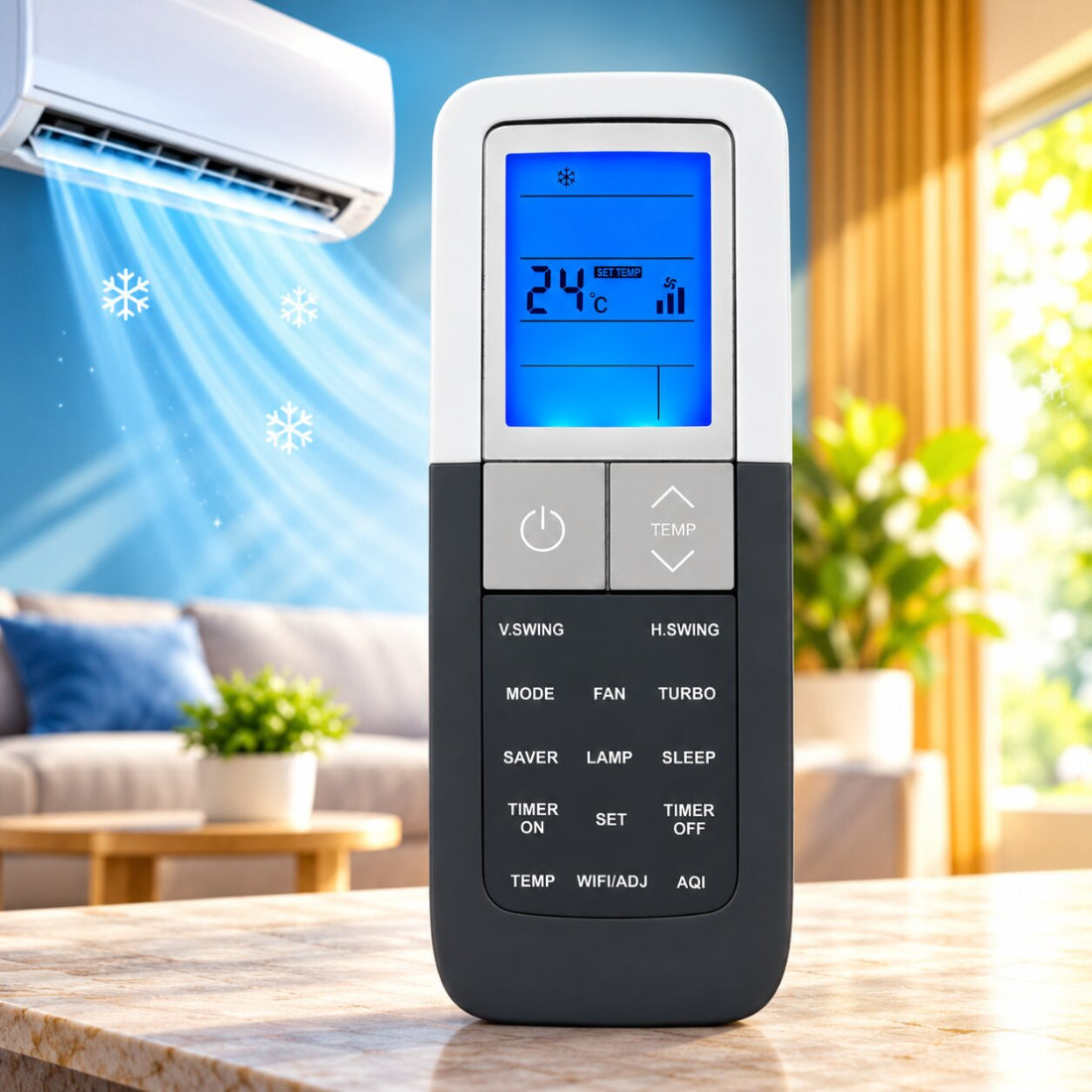 Upix Compatible Panasonic AC Remote No. 187 | with Backlight
