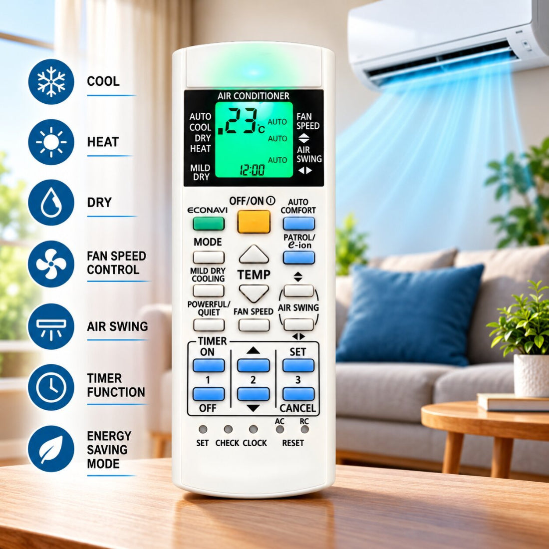 Upix Compatible LG AC Remote No. 36N | with Backlight