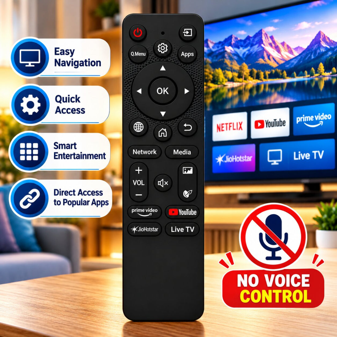 Upix Compatible Daikin AC Remote No. 132D | with Backlight