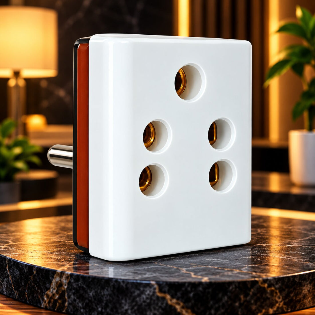 Upix 3 Pin Multi Plug Socket, (Type-D) Multiple Plug Socket, 2 in 1 Plug Extension Socket
