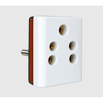 Upix 3 Pin Multi Plug Socket, (Type-D) Multiple Plug Socket, 2 in 1 Plug Extension Socket