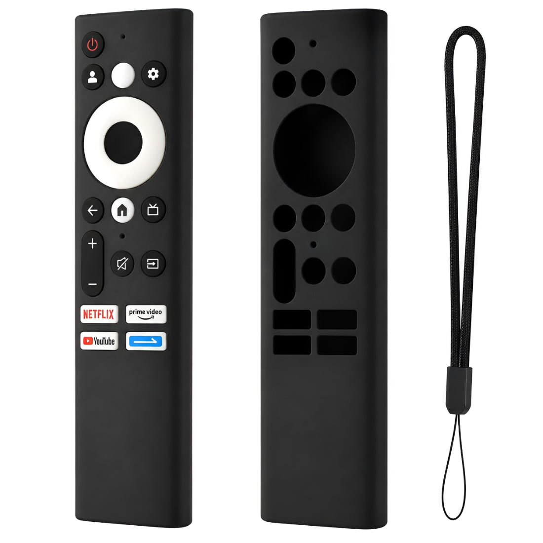 Upix Silicone Protective Cover for Lloyd Smart TV Remote – Soft Silicone Case Only (Black)