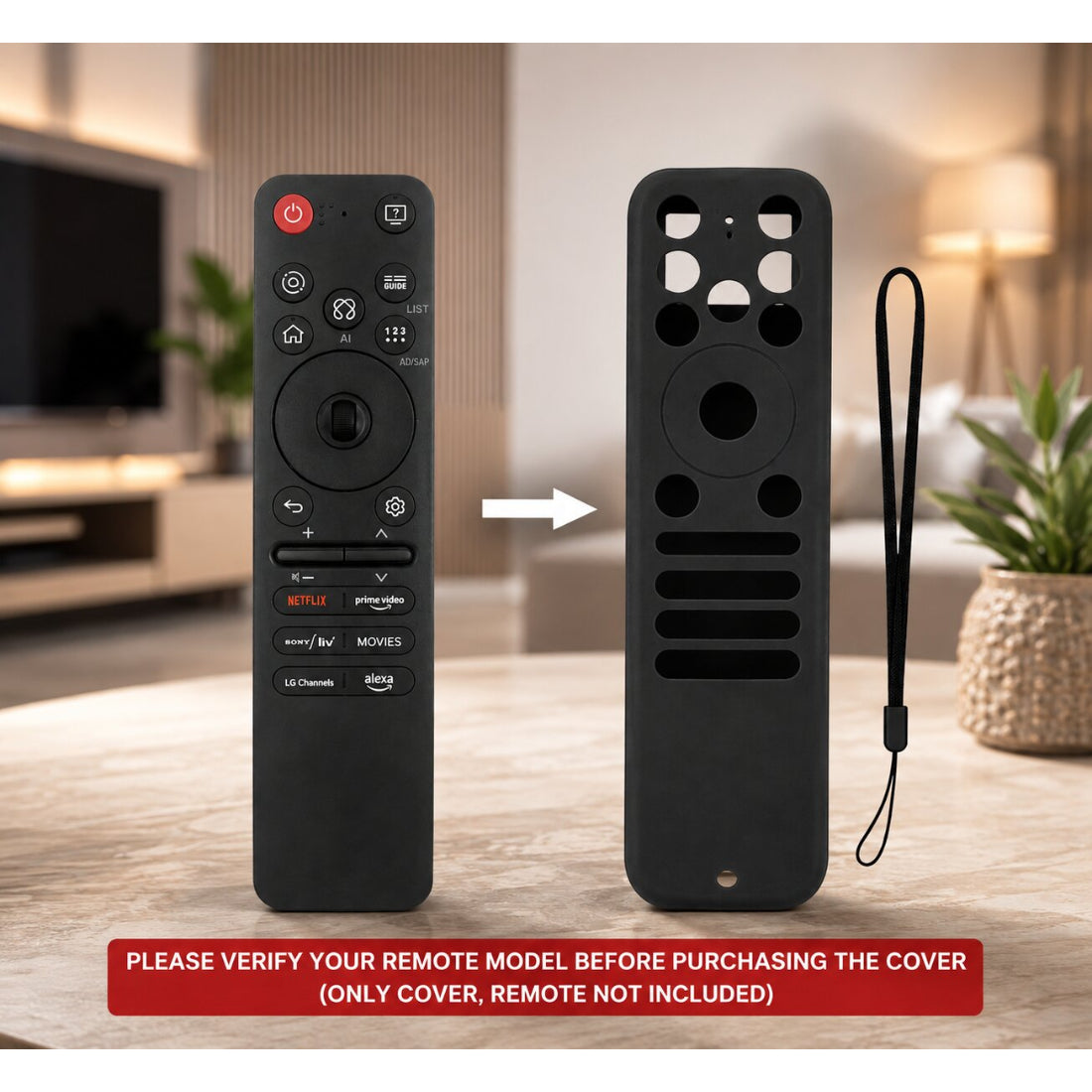 Upix Silicone Remote Cover Compatible with LG MR25GA Smart TV Remote