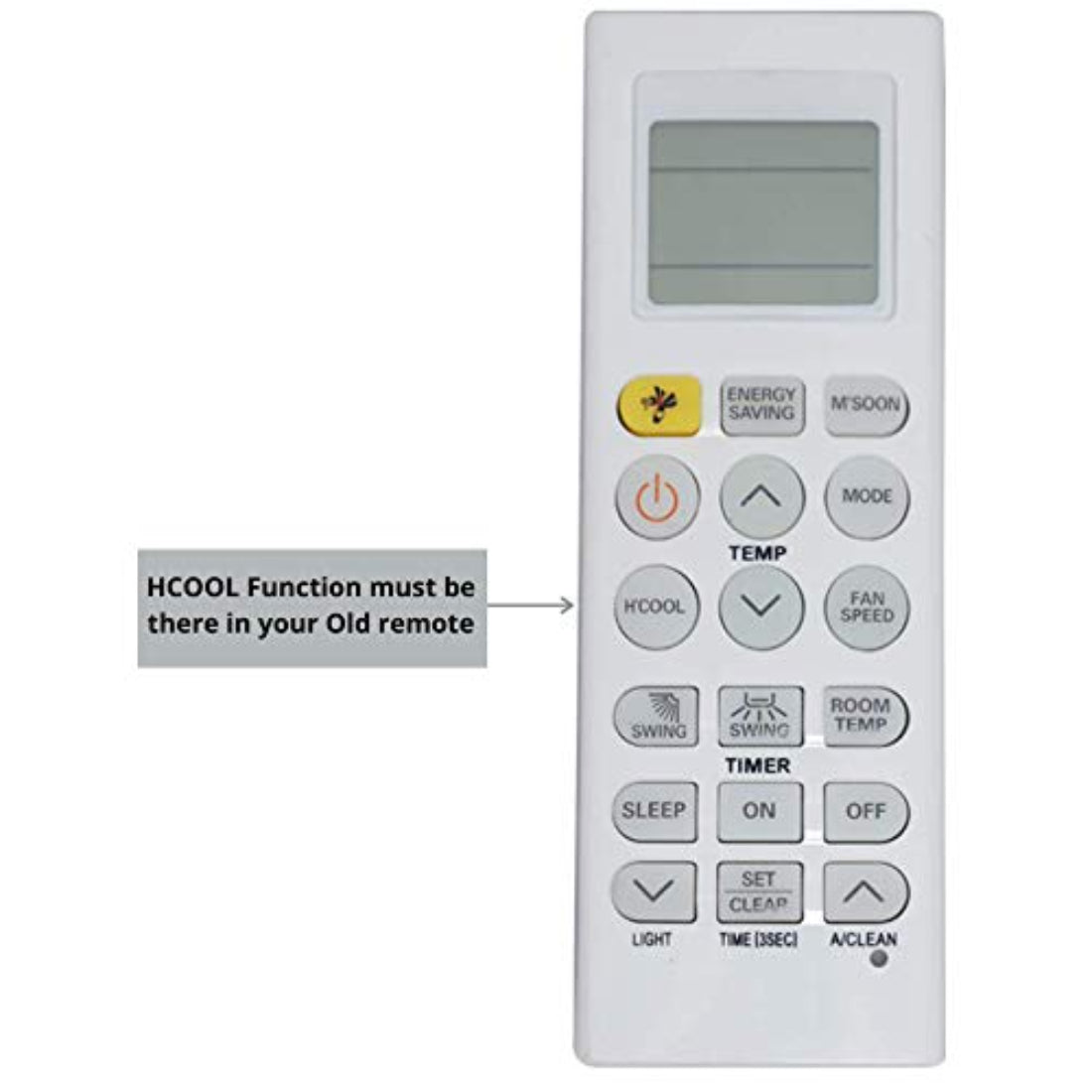 Upix Compatible LG AC Remote No. 36A (No Backlight)