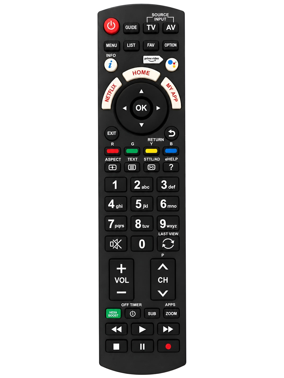 Upix Compatible Panasonic Smart TV Remote No. 575 (No Voice)
