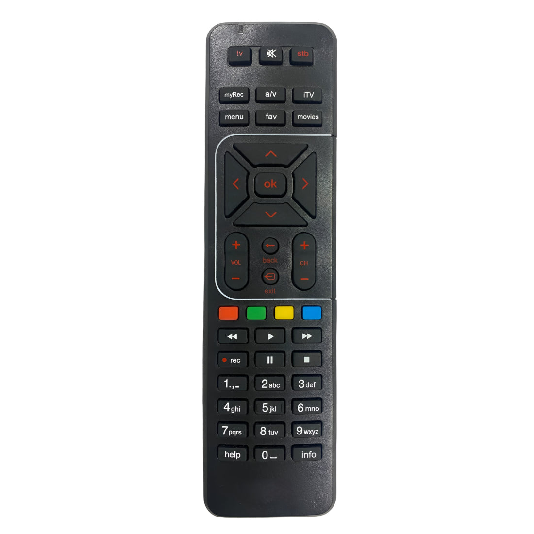 Upix Compatible Airtel DTH Remote No. 7 (With Recording)