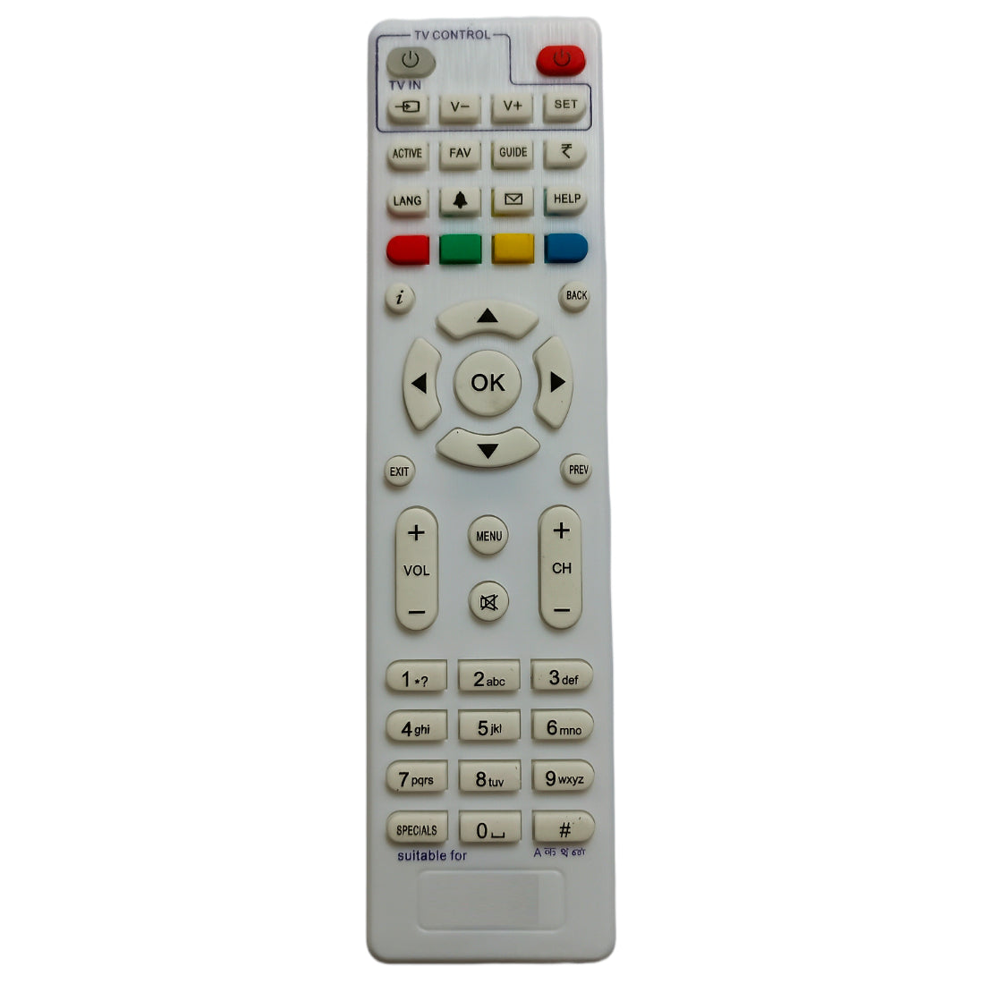 Upix Compatible Videocon DTH Remote No. 940 (White)