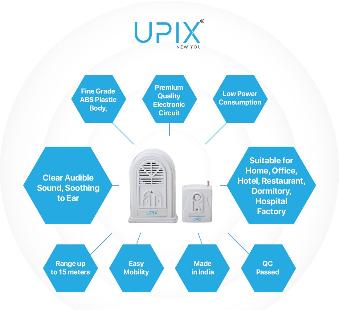 Upix Cordless Remote Bell for Office, Hospital and Multi-Purpose Use