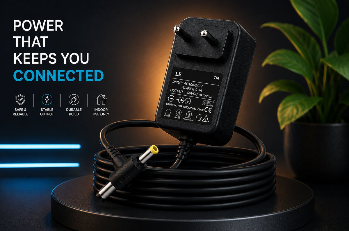 Upix 6V 1A DC Supply Power Adapter (with DC and Sony Pin)